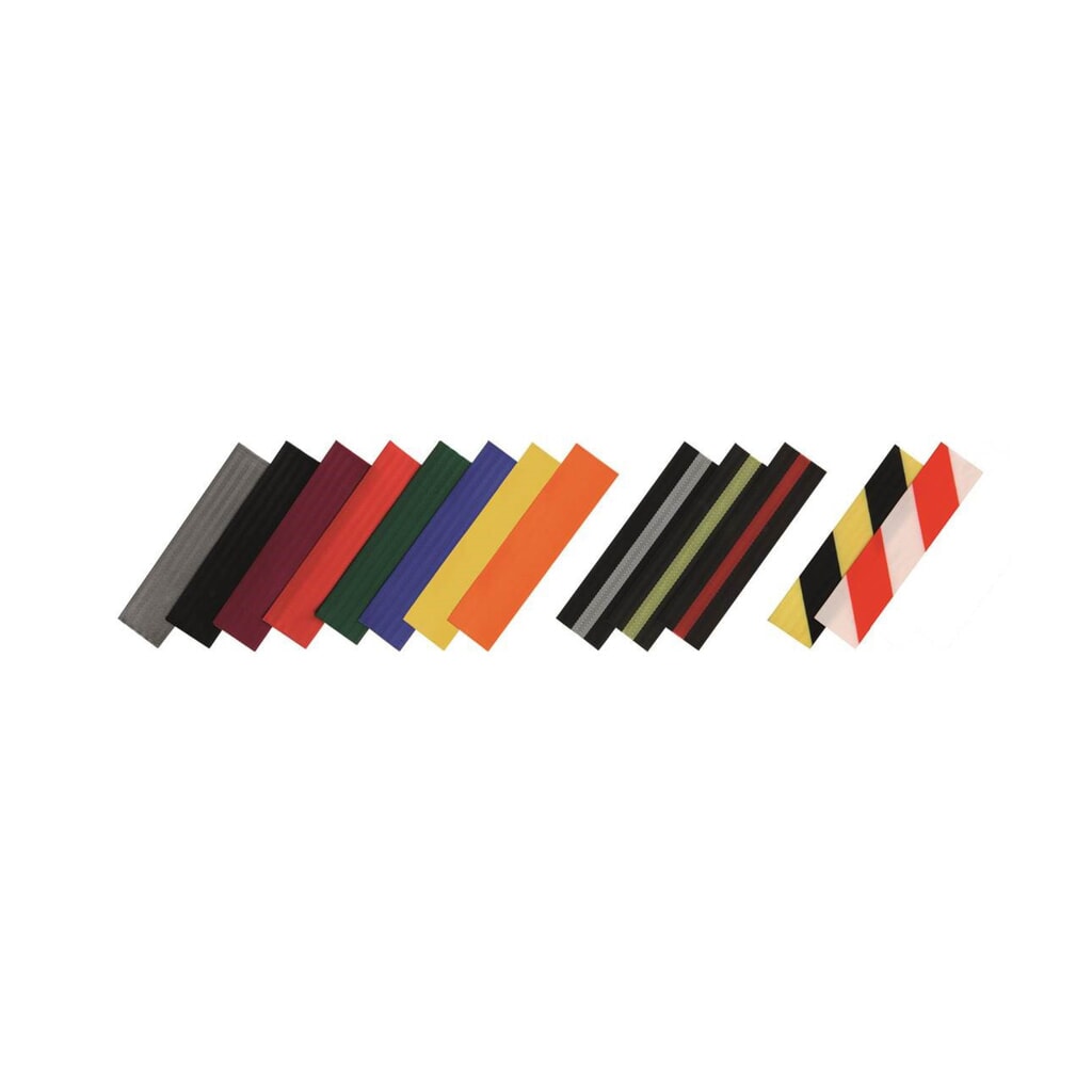 Produktabbildung Nr. 3: RS-GUIDESYSTEMS® Gurt-Absperrpfosten, Bodenteller aus Verbundwerkstoff, Gurtbreite 100 mm, gelb, schwarz / gelb diagonal gestreift