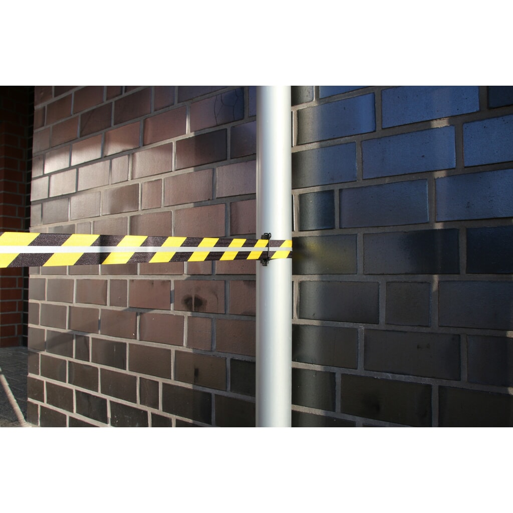 Produktabbildung Nr. 2: RS-GUIDESYSTEMS® Dual-Gurt-Absperrpfosten GLA 95-E REFLECTO, Länge 3,5 m, Breite 50 mm, Pfosten gelb, Gurt schwarz/gelb