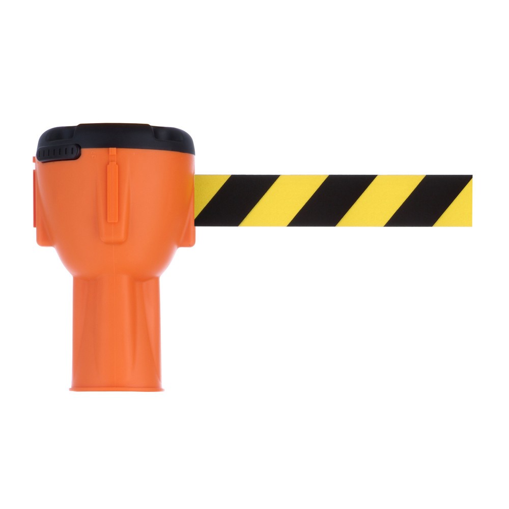 Produktabbildung: RS-GUIDESYSTEMS® Leitkegel-Aufsatz SK 900, Länge 9 m, Gehäuse orange, Gurt schwarz/gelb