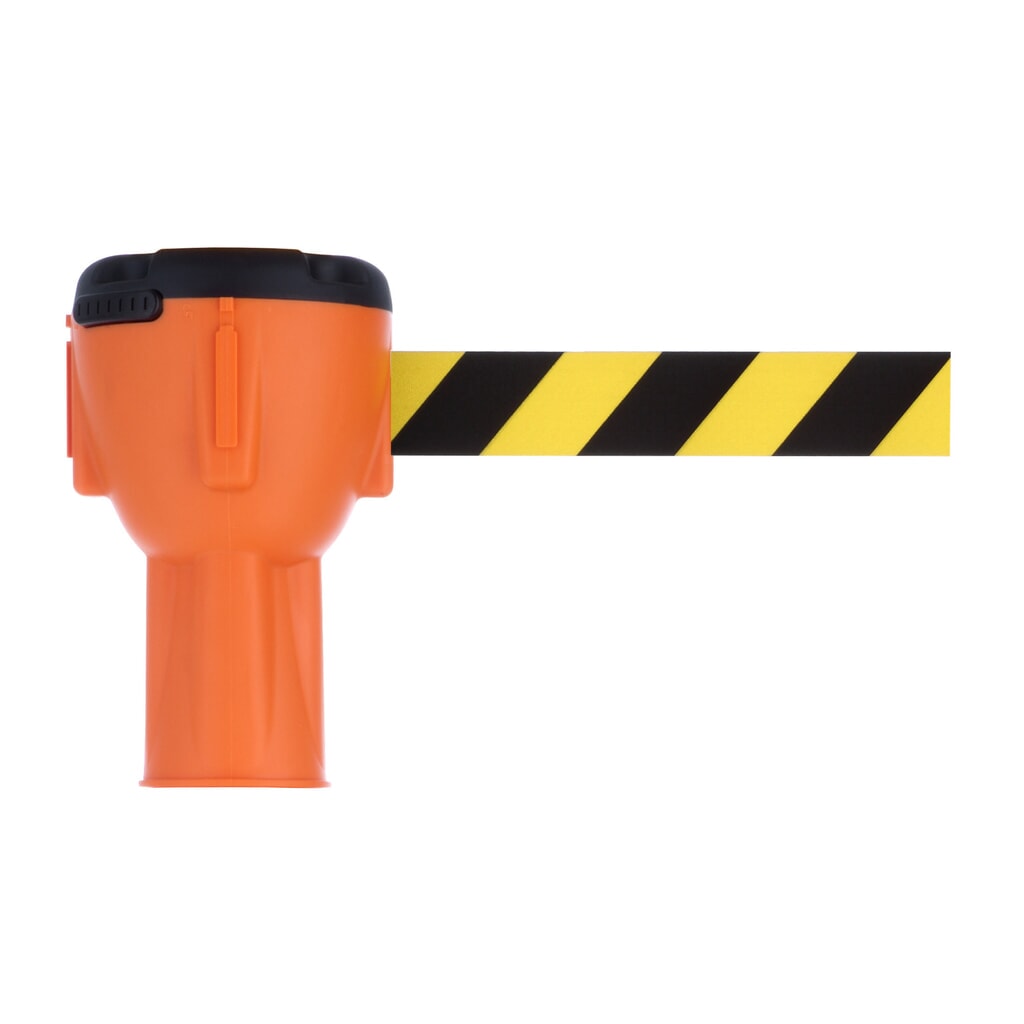 RS-GUIDESYSTEMS® Leitkegel-Aufsatz SK 900, Länge 9 m, Gehäuse orange, Gurt schwarz/gelb Produktabbildung: RS-GUIDESYSTEMS® Leitkegel-Aufsatz SK 900, Länge 9 m, Gehäuse orange, Gurt schwarz/gelb