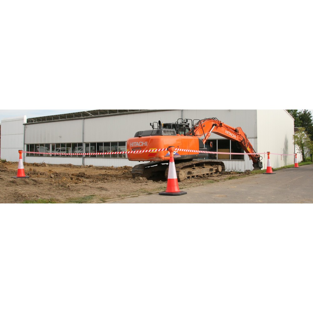 Produktabbildung Nr. 3: RS-GUIDESYSTEMS® Leitkegel-Aufsatz SK 900, Länge 9 m, Gehäuse orange, Gurt rot/weiß