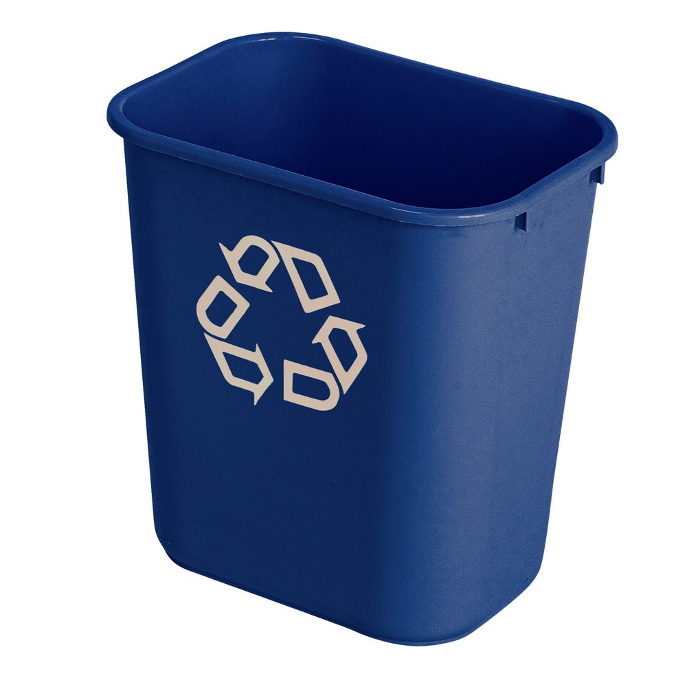Produktabbildung: Rubbermaid® Abfallbehälter, rechteckig, 26,6 Liter, blau
