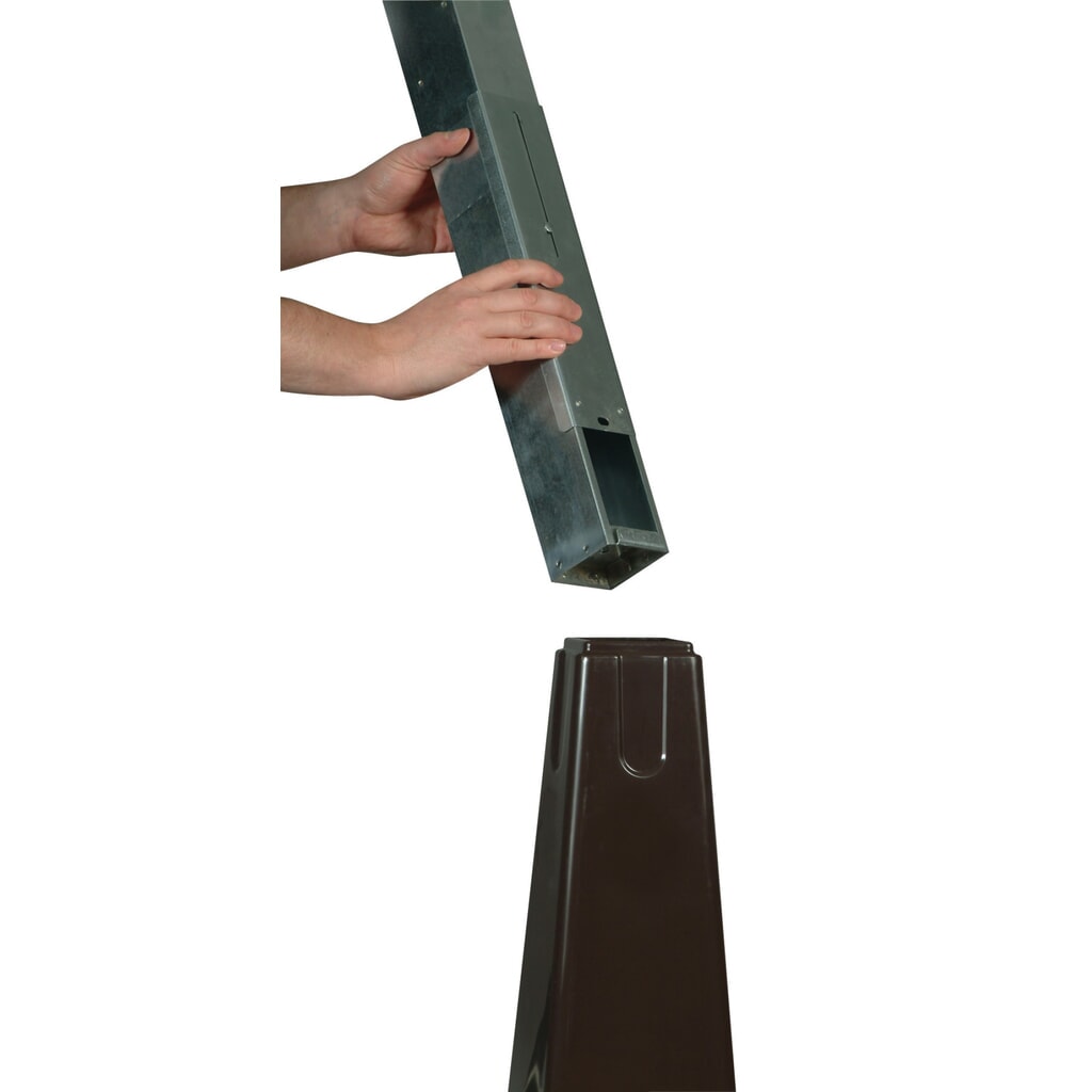 Rubbermaid® GroundsKeeper Standascher, schwarz, HxBxT 1.001 x 311 x 311 mm Produktabbildung Nr. 2: Rubbermaid® GroundsKeeper Standascher, schwarz, HxBxT 1.001 x 311 x 311 mm
