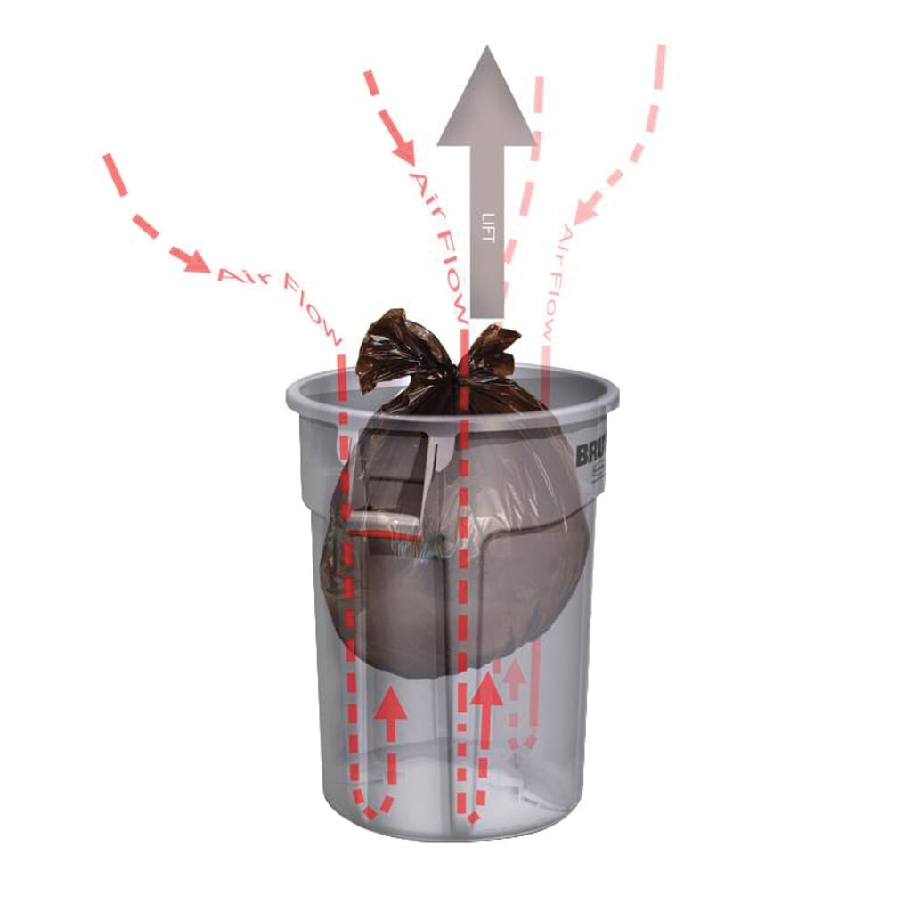 Produktabbildung Nr. 2: Rubbermaid® Universalcontainer, Kunststoff, rund, 166 Liter, grau
