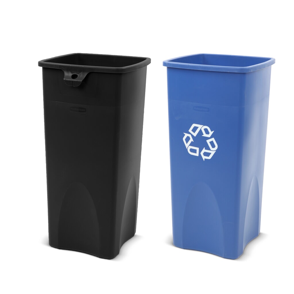 Rubbermaid® Wertstoffsammler , 87 Liter, blau Produktabbildung Nr. 2: Rubbermaid® Wertstoffsammler , 87 Liter, blau