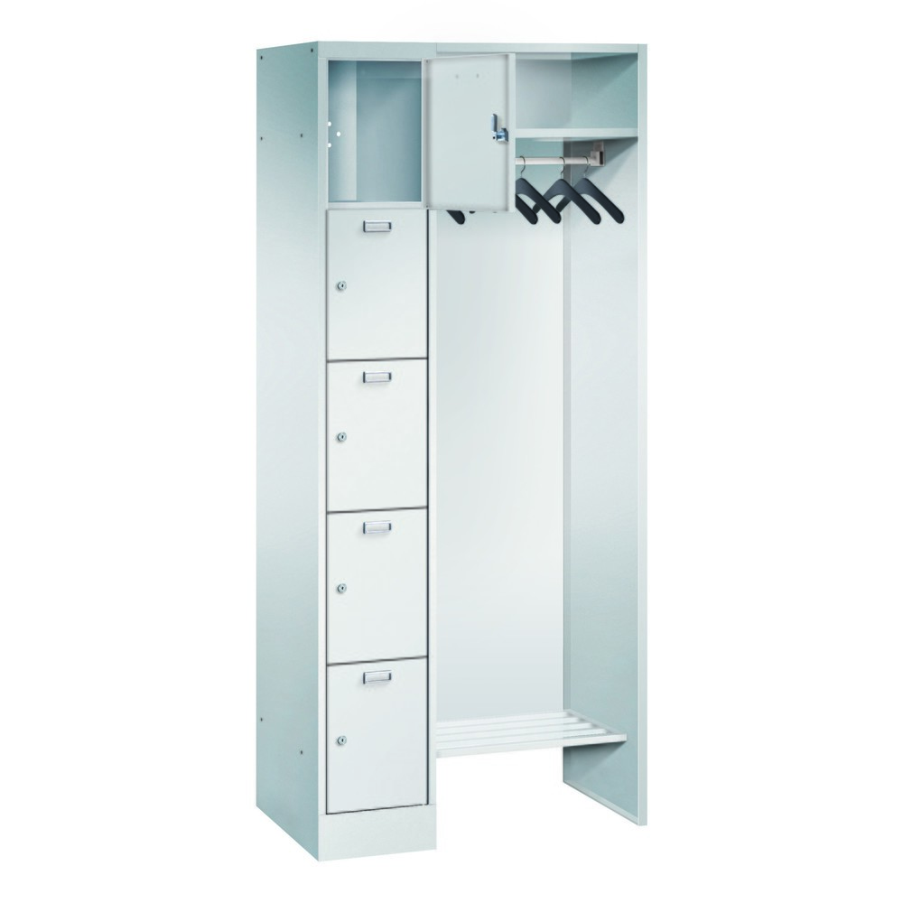 Produktabbildung: Rückwand für PAVOY Schließfachgarderobe mit 5 Ablagestellen, 1x 450 mm