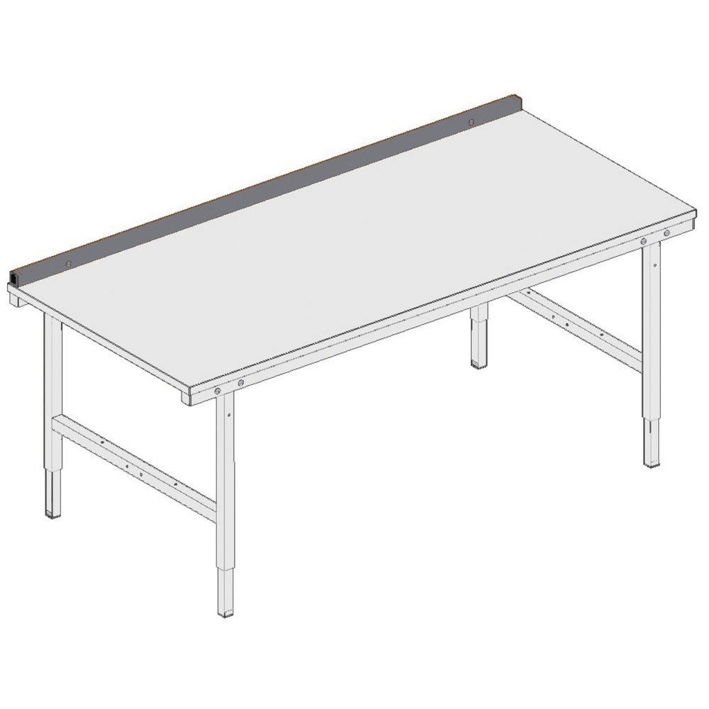 Produktabbildung Nr. 2: Rückwandbord für Rocholz Packtisch-System, HxBxT 40 x 2.000 x 40 mm