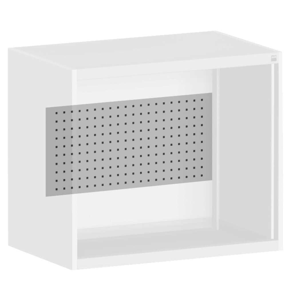 Rückwandpanel mit perfo-Lochung für bott cubio System-Flügeltürschrank, HxB 400 x 1.050 mm Produktabbildung: Rückwandpanel mit perfo-Lochung für bott cubio System-Flügeltürschrank, HxB 400 x 1.050 mm