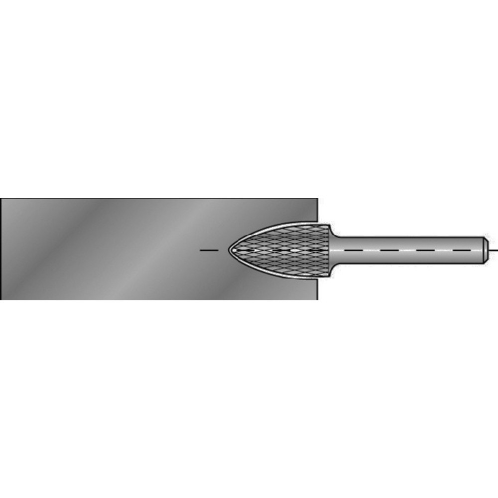 Produktabbildung Nr. 2: RUKO Frässtift SPG, Hartmetall Blank, Ø 10 mm Kopflänge 20 mm Schaft-Ø 6 mm, Verzahnung KVZ 4
