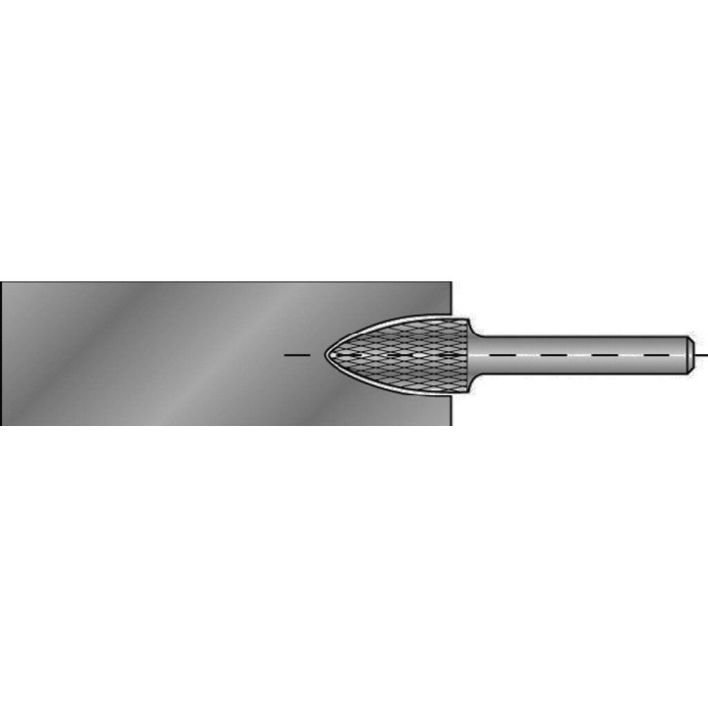 Produktabbildung Nr. 2: RUKO Frässtift SPG, Hartmetall Blank, Ø 8 mm Kopflänge 18 mm Schaft-Ø 6 mm, Verzahnung KVZ 4