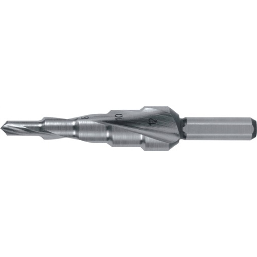 Stufenbohrer Bohrber.4-12mm HSS Spiralnut Stufen 9 RUKO Produktabbildung: Stufenbohrer Bohrber.4-12mm HSS Spiralnut Stufen 9 RUKO