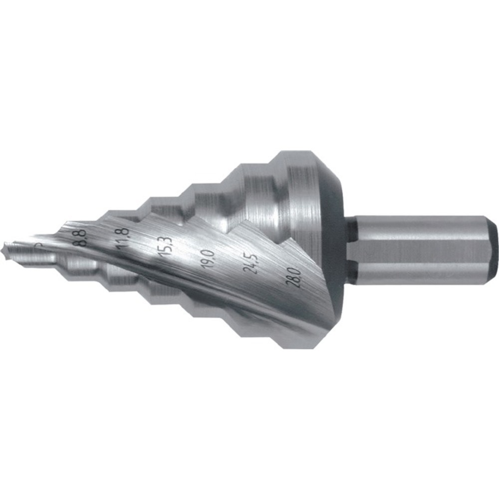 Produktabbildung Nr. 2: RUKO Stufenbohrer Bohrber.5-28mm HSS Spiralnut Stufen 7