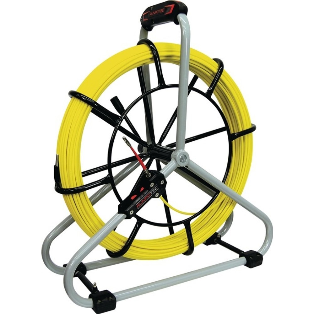 Produktabbildung: RUNPOTEC Glasfaserstab Profiset, Kabel-Ø 6 mm, Bandlänge 60 m Biegeradius 168 mm