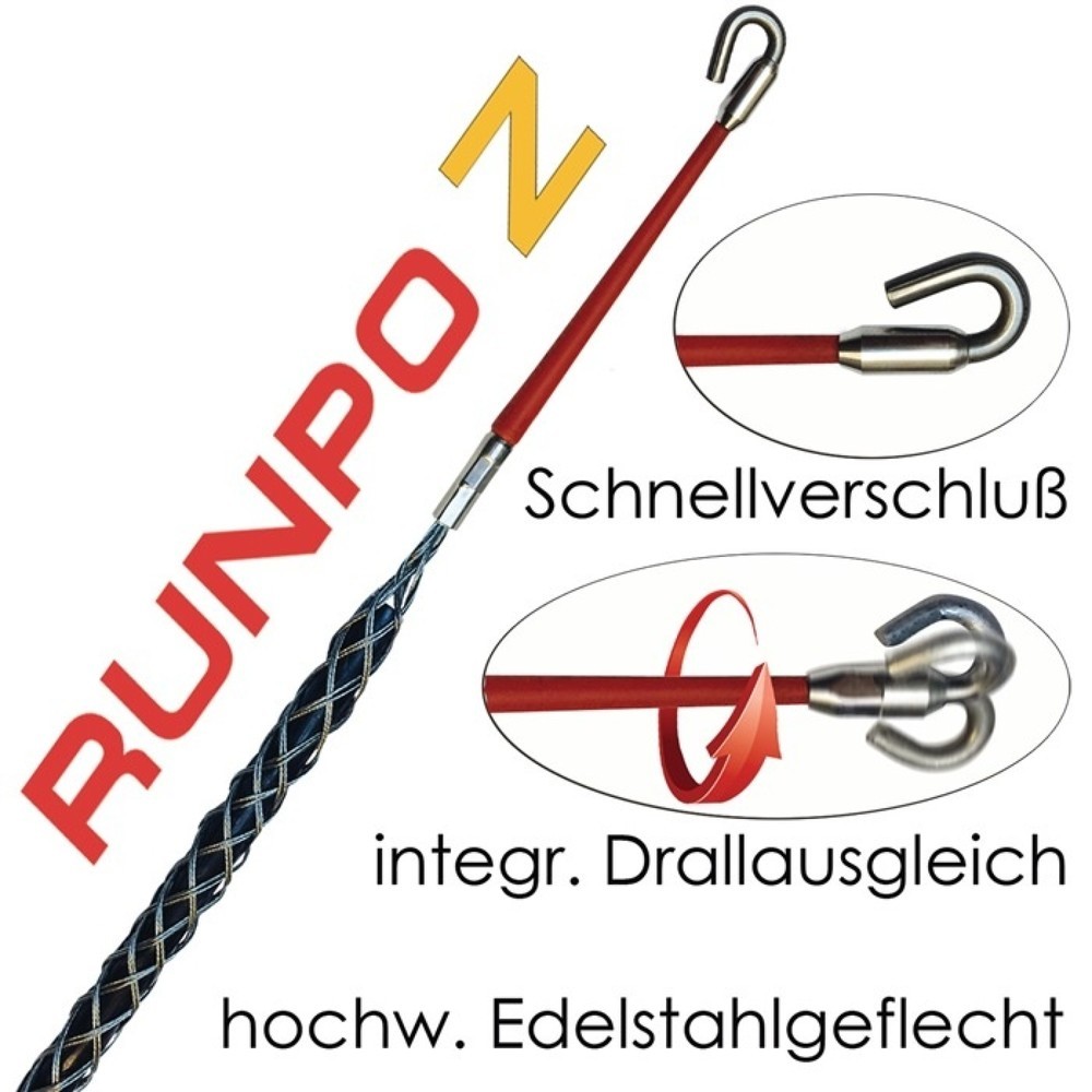 Produktabbildung: RUNPOTEC Kabeleinziehstrumpf RUNPO Z Kabel-D.6-9mm