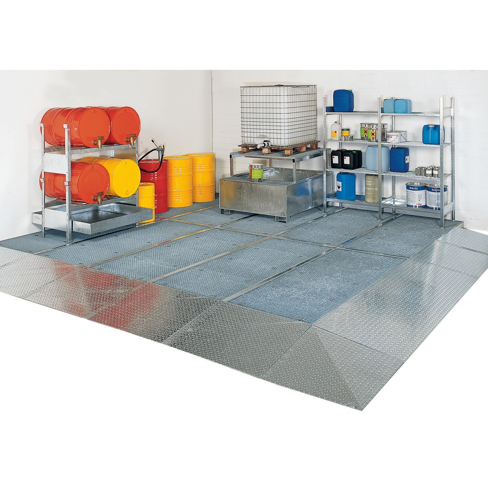 Produktabbildung Nr. 2: SAFE Flach-Auffangwanne aus Stahl, TK 6.500 kg/m², HxBxT 118 x 2.000 x 500 mm