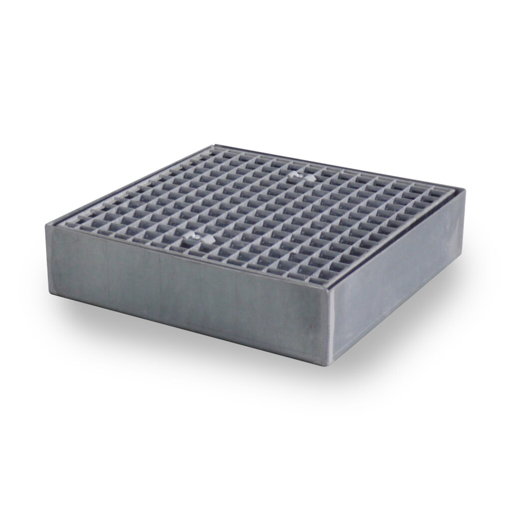 SAFE Flach-Auffangwanne aus Stahl, TK 6.500 kg/m², HxBxT 118 x 500 x 500 mm Produktabbildung: SAFE Flach-Auffangwanne aus Stahl, TK 6.500 kg/m², HxBxT 118 x 500 x 500 mm