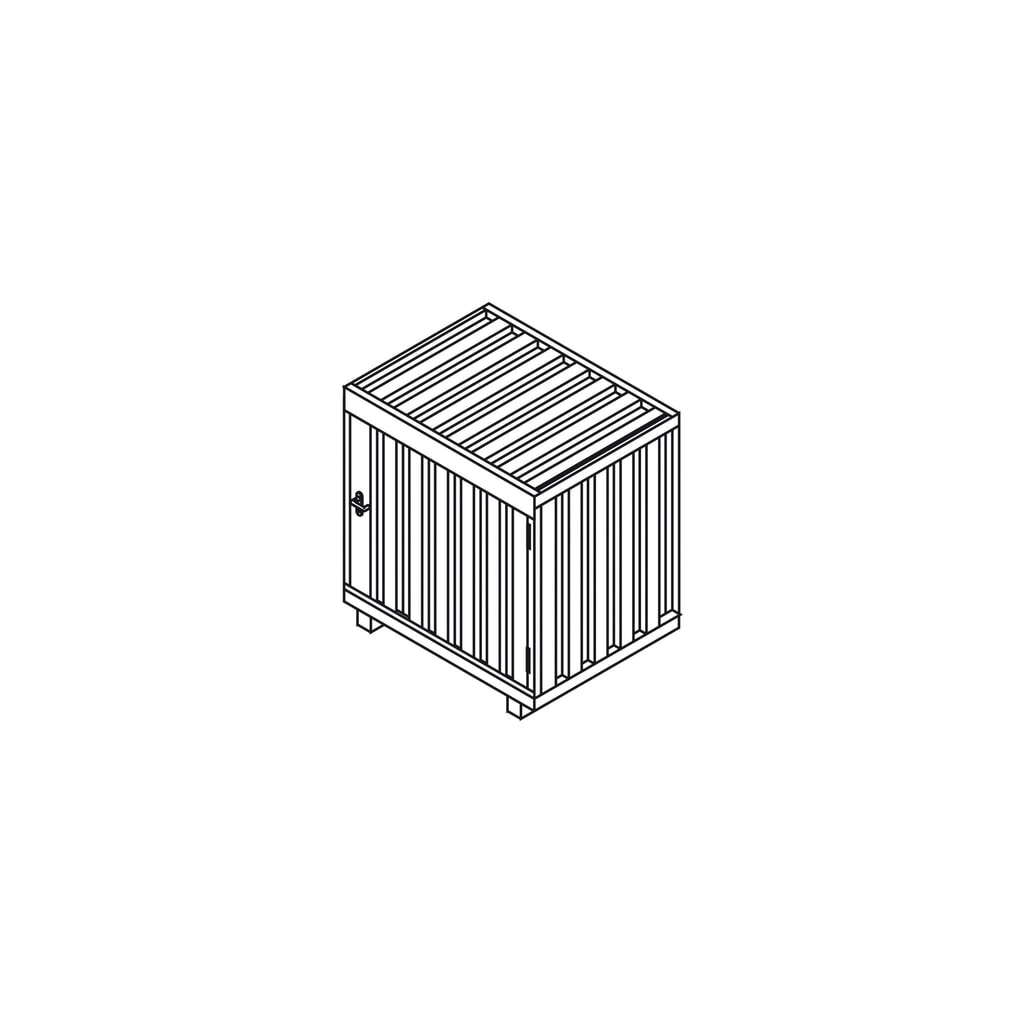 SAFE Tank Gasflaschenbox GB 1, verzinkt, montiert, mit Gitterrostboden, für 11 Gasflaschen je 33kg Produktabbildung Nr. 2: SAFE Tank Gasflaschenbox GB 1, verzinkt, montiert, mit Gitterrostboden, für 11 Gasflaschen je 33kg