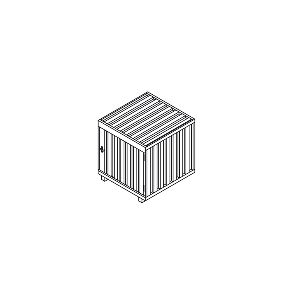 Produktabbildung Nr. 2: SAFE Tank Gasflaschenbox GB 2, verzinkt, montiert, mit Gitterrostboden, für 14 Gasflaschen je 33kg