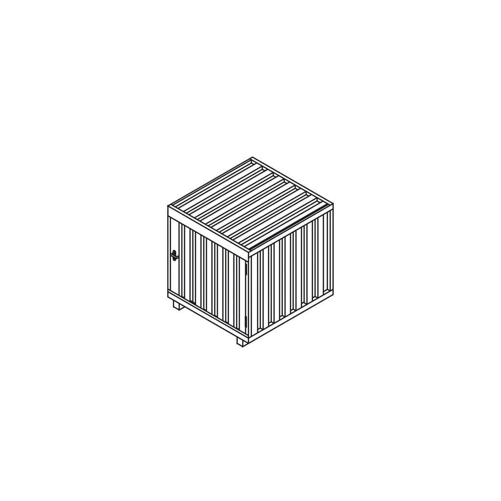 Produktabbildung Nr. 2: SAFE Tank Gasflaschenbox GB 2, verzinkt, montiert, mit Gitterrostboden, für 14 Gasflaschen je 33kg