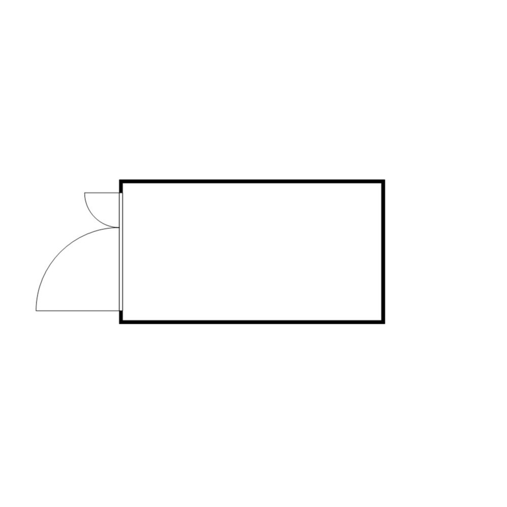 Produktabbildung Nr. 2: SAFE Tank Gefahrstoffcontainer 1350 ALG, Außenaufstellung, verzinkt, montiert, Maße außen 4350x2170x2300 mm, Doppelflügeltür (asymmetrische Teilung), mittig in Stirnseite, Lagerfläche 8 m²