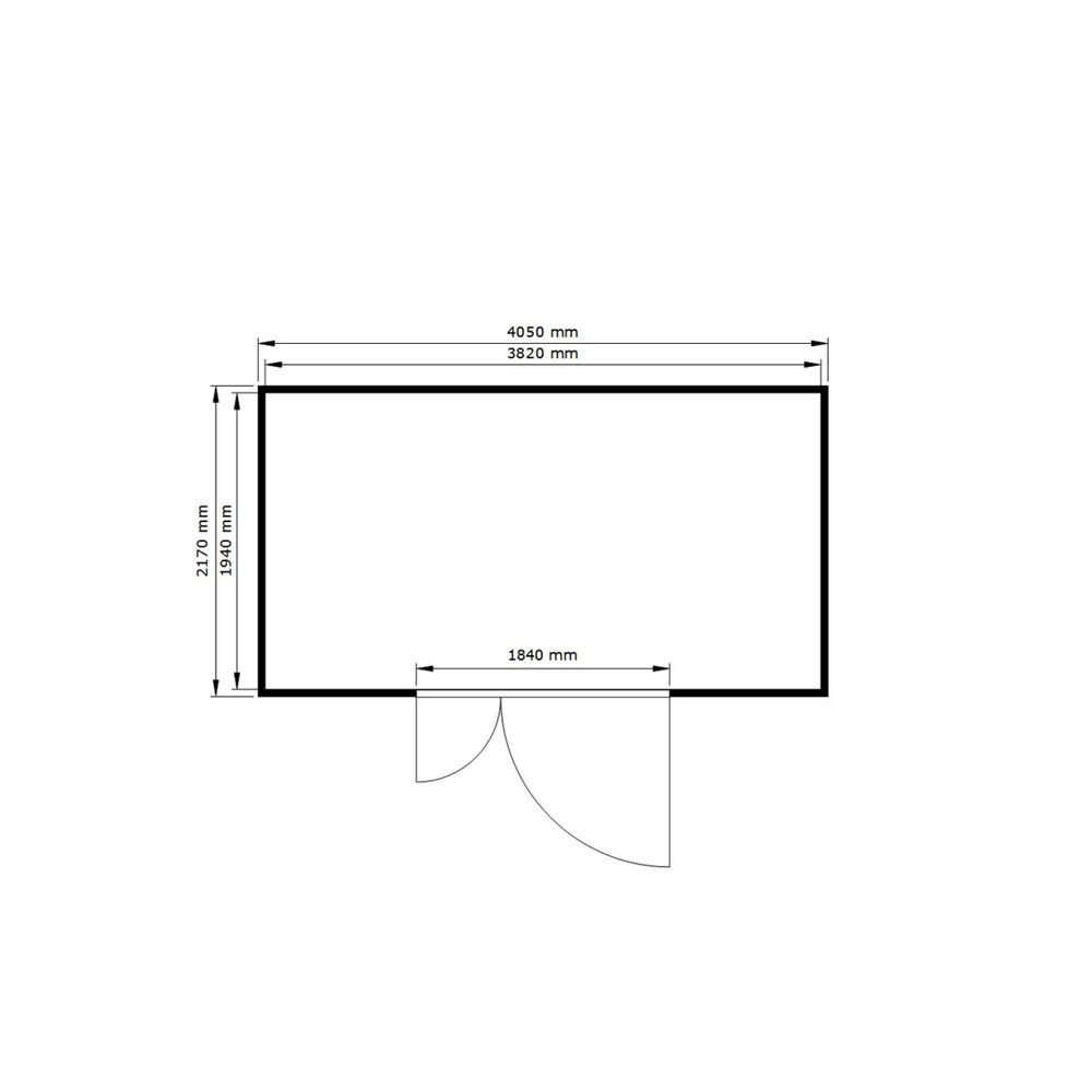 Produktabbildung Nr. 2: SAFE Tank Gefahrstoffcontainer 1350 ALG, isoliert, Außenaufstellung, komplett montiert, kunststoffbeschichtet RAL 9002, Maße außen 4350x2170x2510 mm, Doppelflügeltür (asymmetrische Teilung), mittig in Breistseite, Lagerfläche 7 m²