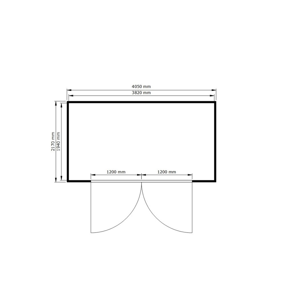 Produktabbildung Nr. 2: SAFE Tank Gefahrstoffcontainer 1350 ALG, isoliert, Außenaufstellung, komplett montiert, kunststoffbeschichtet RAL 9002, Maße außen 4350x2170x2510 mm, Doppelflügeltür, mittig in Breitseite, Lagerfläche 7 m²