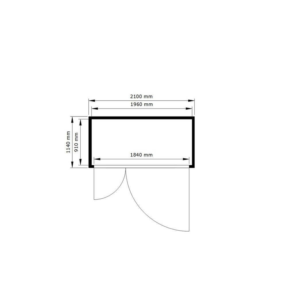 Produktabbildung Nr. 2: SAFE Tank Gefahrstoffcontainer 300 ALG, isoliert Außenaufstellung, komplett montiert, kunststoffbeschichtet RAL 9002, Maße außen 2100x1440x2520 mm, Doppelflügeltür (asymmetrische Teilung), mittig in Breitseite, Lagerfläche 2 m²