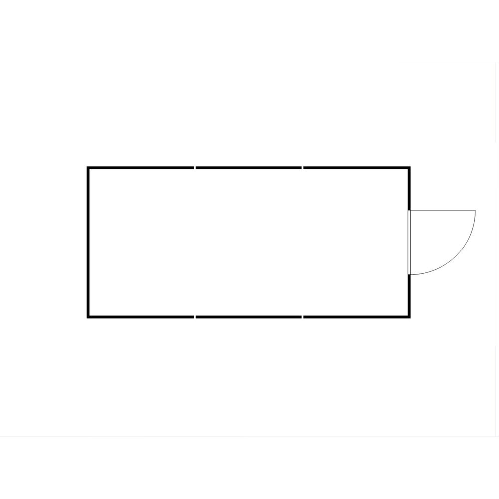 Produktabbildung Nr. 2: SAFE Tank Gefahrstoffcontainer Kombination 3500 ALG, verzinkt, vormontiert, Maße außen 4350x6520x2300 mm, Einzelflügeltür, mittig in der kurzen Seite, Lagerfläche 25 m²