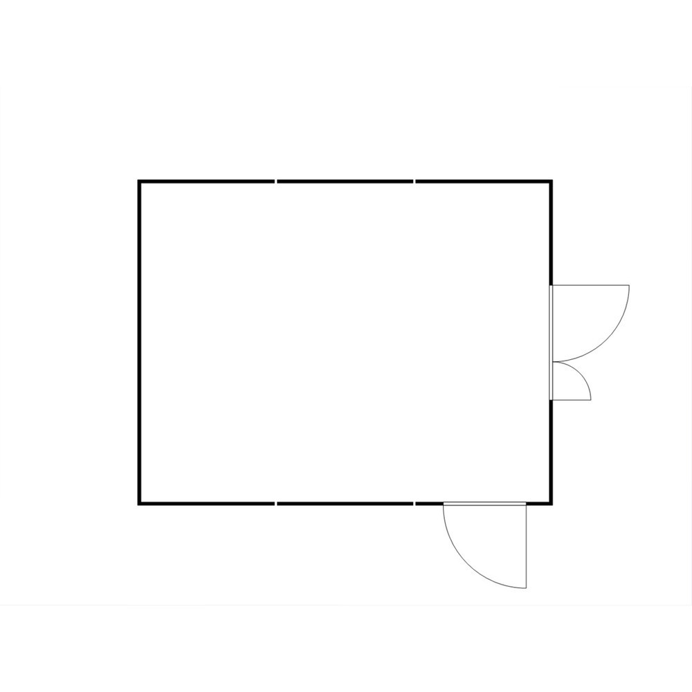 Produktabbildung Nr. 2: SAFE Tank Gefahrstoffcontainer Kombination 5000 ALG, verzinkt, vormontiert, Maße außen 5380x6520x2300 mm, Doppelflügeltür (asymmetrische Teilung), mittig in der kurzen Seite, Zusatztür, Lagerfläche 32 m²