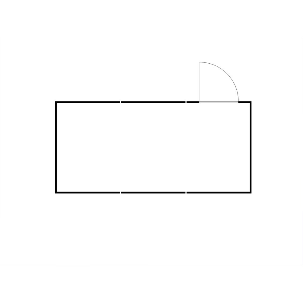 Produktabbildung Nr. 2: SAFE Tank Gefahrstoffcontainer Kombination 3500 ALG, verzinkt, vormontiert, Maße außen 4350x6520x2300 mm, Einzelflügeltür, mittig in der langen Seite, Lagerfläche 25 m²