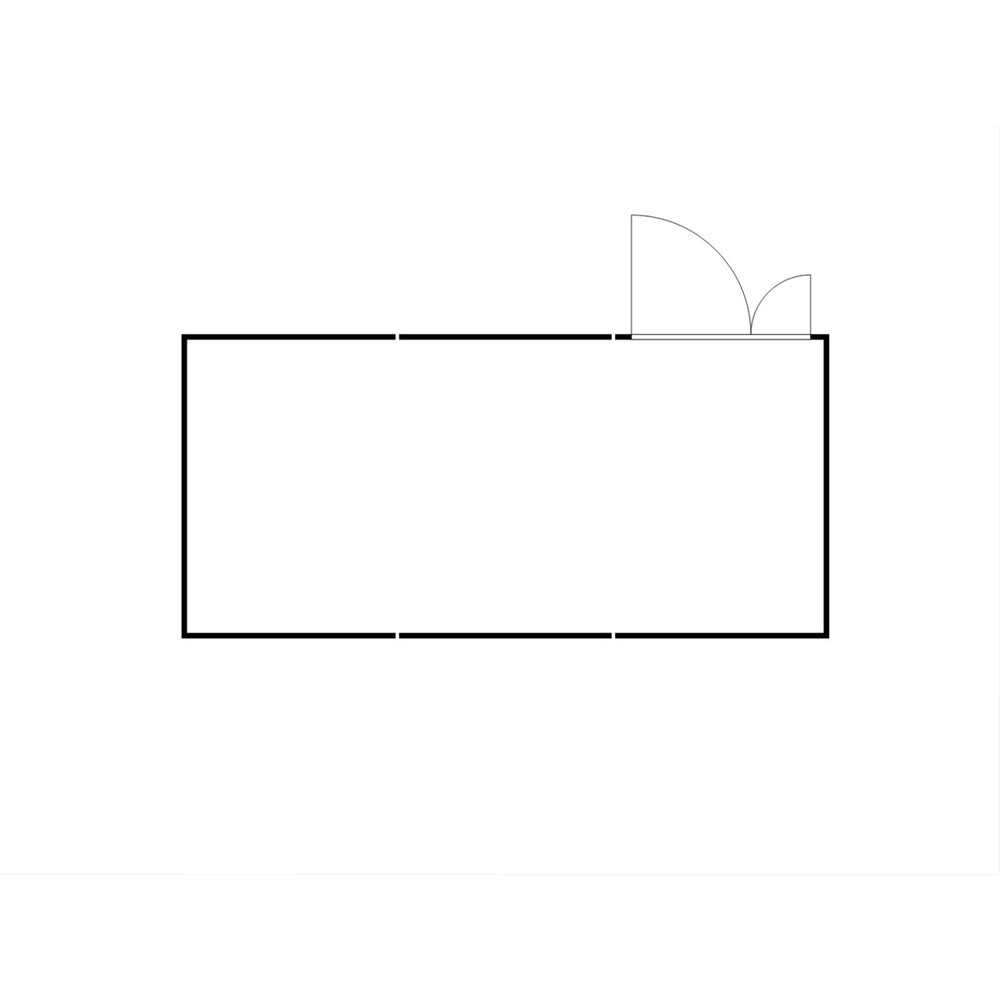 Produktabbildung Nr. 2: SAFE Tank Gefahrstoffcontainer Kombination 3000 WGK 1-3, verzinkt, vormontiert, Maße außen 3050x6520x2310 mm, Doppelflügeltür (asymmetrische Teilung), mittig in der kurzen Seite, Lagerfläche 19 m²