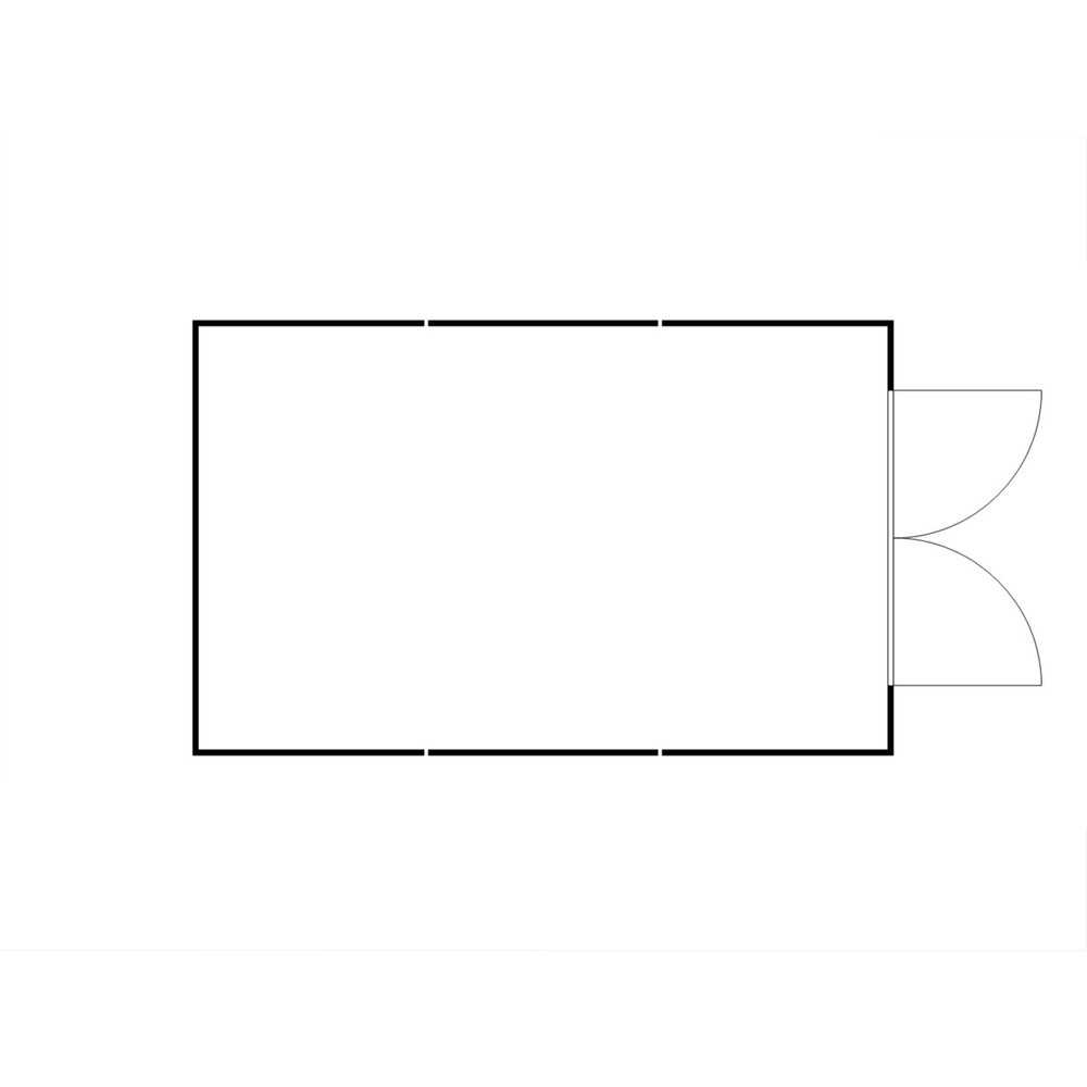 Produktabbildung Nr. 2: SAFE Tank Gefahrstoffcontainer Kombination 3500 WGK 1-3, isoliert, vormontiert, kunststoffbeschichtet RAL 9002, Maße außen 4050x6520x2510 mm, Doppelflügeltür (asymmetrische Teilung), mittig in 4 m Seite, Lagerfläche 24 m²