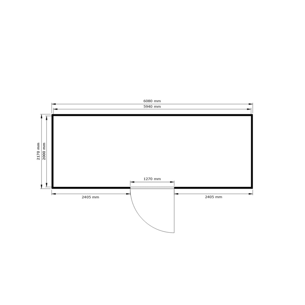 SAFE Tank Gefahrstoffcontainer 1900 WGK, verzinkt, montiert, Innen- und Außenaufstellung, Maße außen 6080x2170x2310 mm, Einzelflügeltür, mittig in der 6 m Seite, Lagerfläche 12 m² Produktabbildung Nr. 2: SAFE Tank Gefahrstoffcontainer 1900 WGK, verzinkt, montiert, Innen- und Außenaufstellung, Maße außen 6080x2170x2310 mm, Einzelflügeltür, mittig in der 6 m Seite, Lagerfläche 12 m²