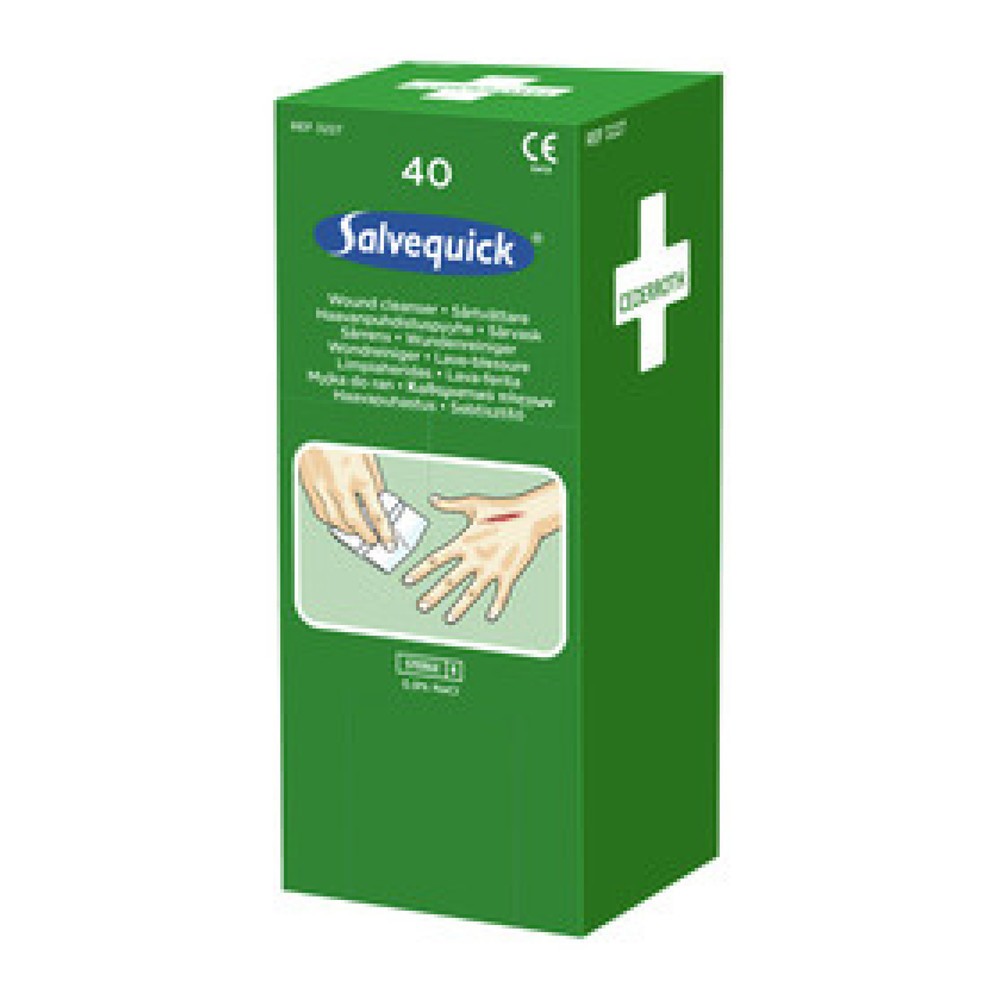 Produktabbildung: Salvequick Wundreinigungstücher, Inhalt: 40 Stück