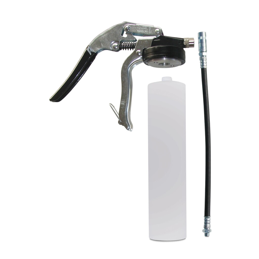 Produktabbildung: SAMOA Einhand-Fettpresse PEP 500 Vario-PAT 2, inkl. Hochdruckschlauch und 4-Backen-Profi-Mundstück