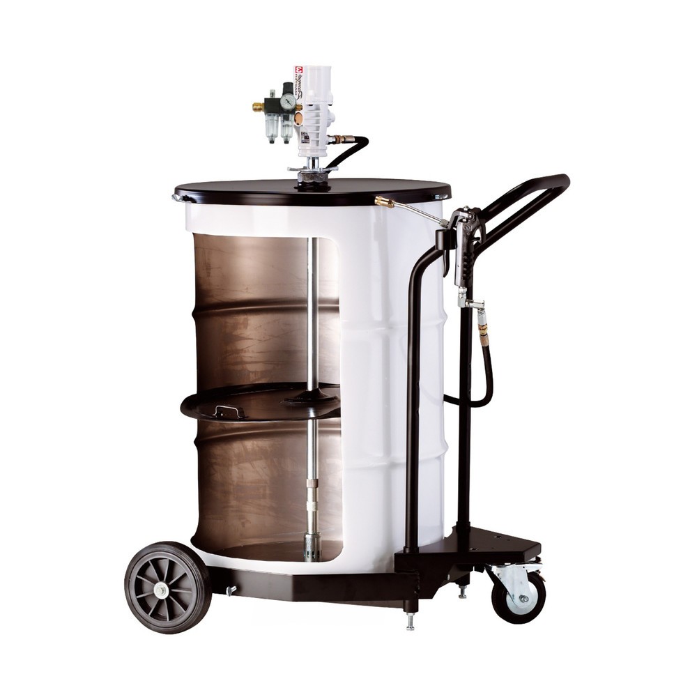 Produktabbildung: Druckluft-Abschmiergerät PM für SAMOA-HALLBAUER 200 kg Metallfass mit Ø 550-590 mm