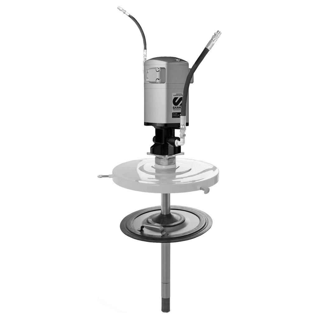 SAMOA Pumpenset PM35 60:1 für 50 kg Gebinde mit 1,5m Fett- u. 1m Luftschlauch Produktabbildung: SAMOA Pumpenset PM35 60:1 für 50 kg Gebinde mit 1,5m Fett- u. 1m Luftschlauch