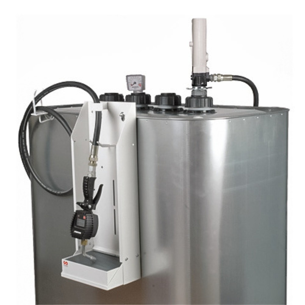 Produktabbildung: SAMOA-HALLBAUER Schmierstoff-Tank, Druckluftpumpe, HxBxT 2.180 x 1.135 x 757 mm