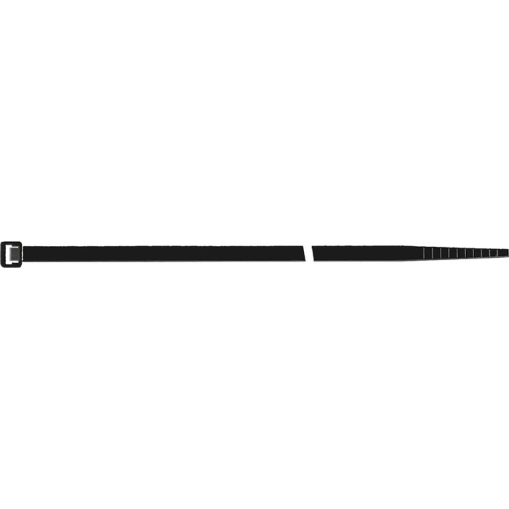 Produktabbildung: SAPISELCO Kabelbinder, Länge 100 mm Breite 2,5 mm, Polyamid 6.6 schwarz