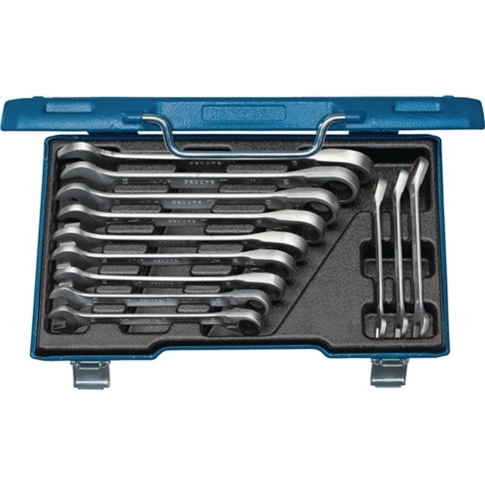Produktabbildung: GEDORE Knarrenringmaulschlüsselsatz 7 UR-012 12tlg. SW8-19mm CV. Stahlkassette