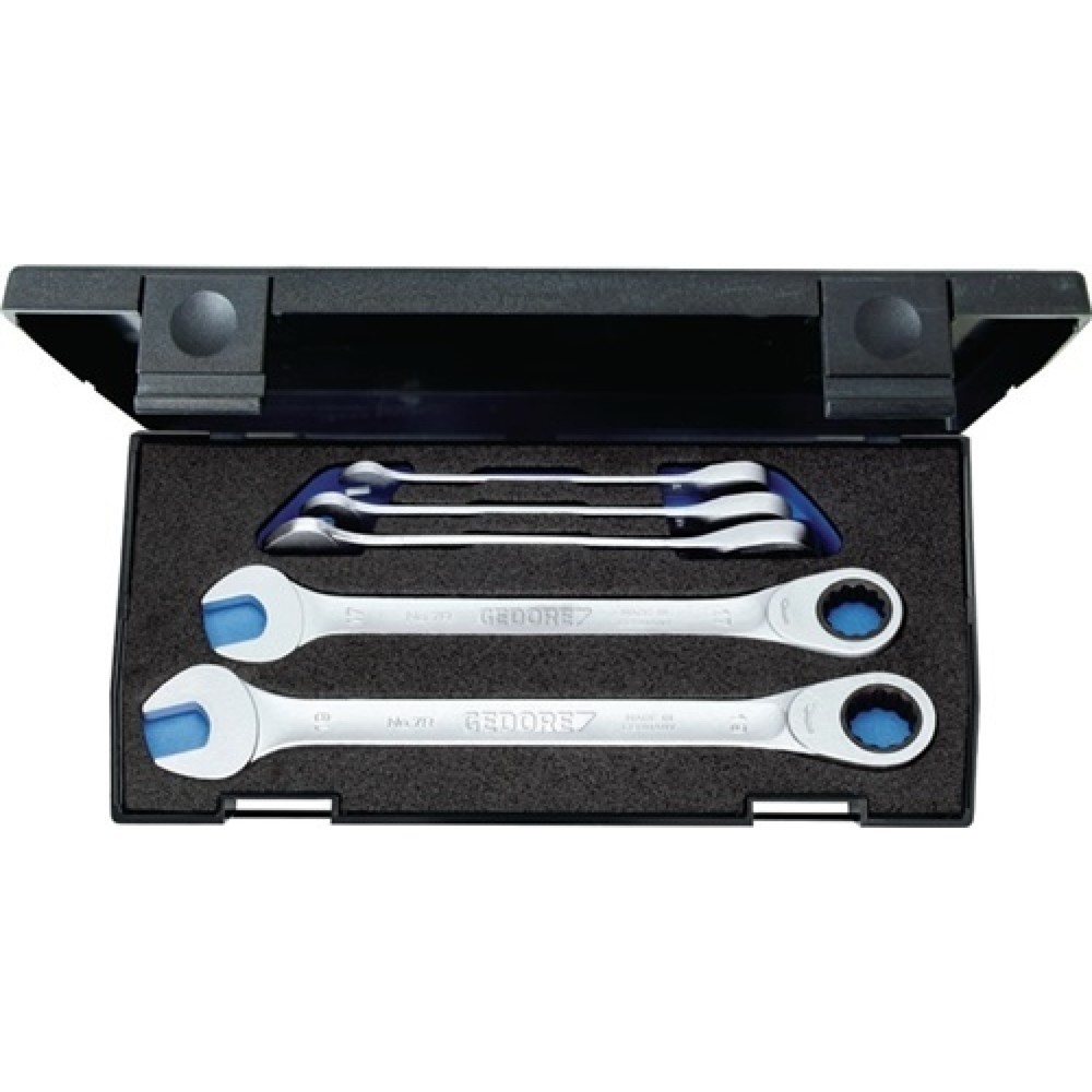 Produktabbildung: GEDORE Knarrenringmaulschlüsselsatz iN 19 PM 5-tlg. SW 8-19 mm CV Ku.-Kassette
