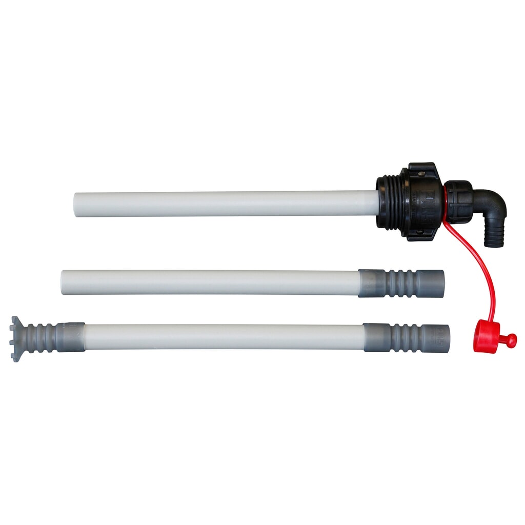 Produktabbildung: Saugrohr 3-teilig, Einschraubgewinde S70x6, mit AF2-Kupplung, Ausgang DN 19, für Pumpensysteme CEMO Cematic