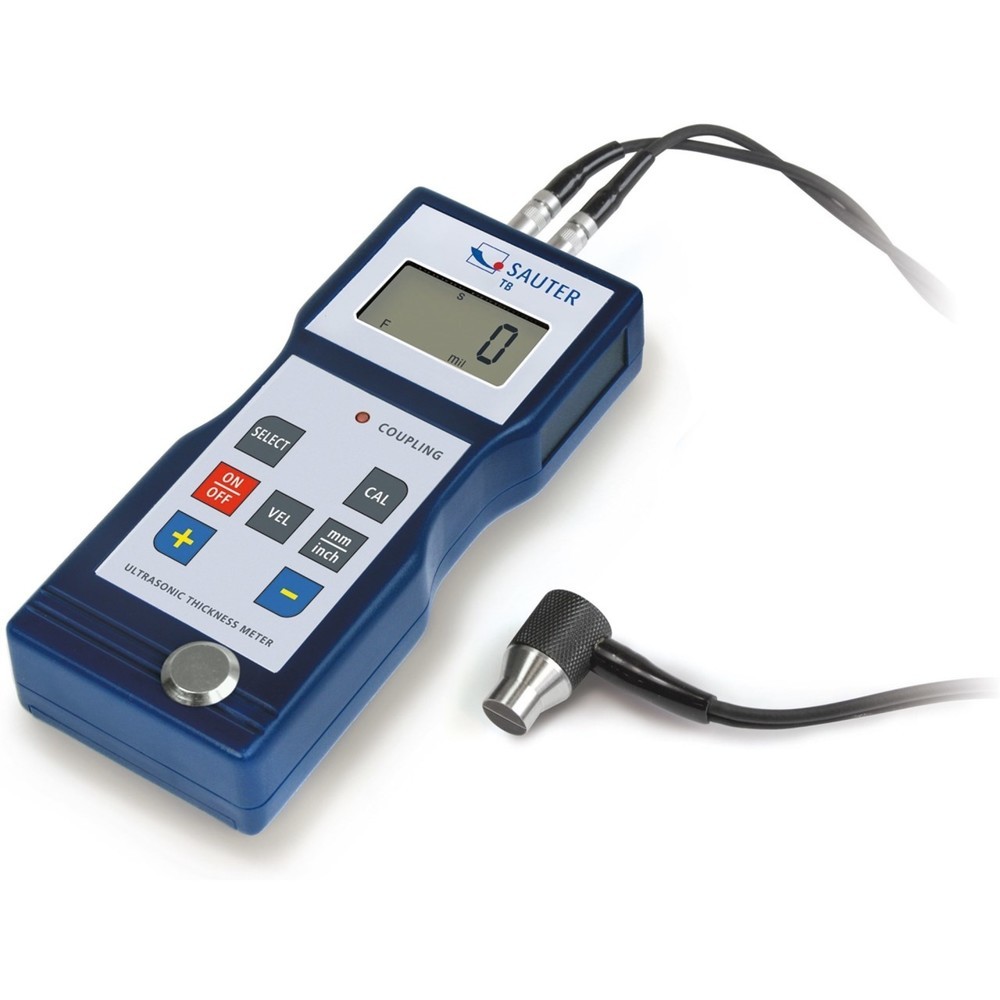 Produktabbildung: SAUTER Ultraschall-Materialdickenmessgerät TB-US, Messbereich Puls-Echo 1,5 - 200 mm, Ablesbarkeit 0,1 mm