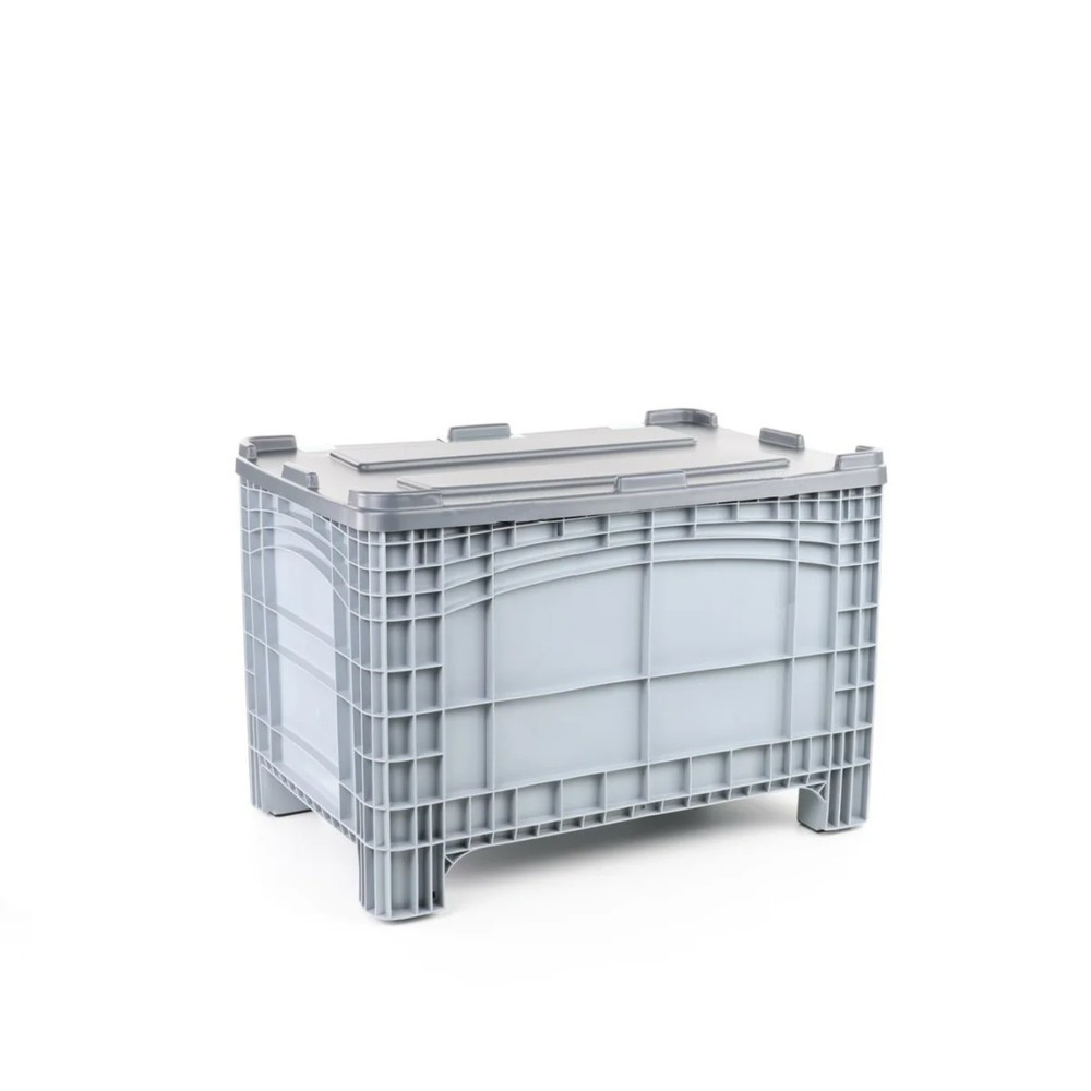 Produktabbildung: Scharnierdeckel für Großbehälter, durchbrochen, 1200x800 mm