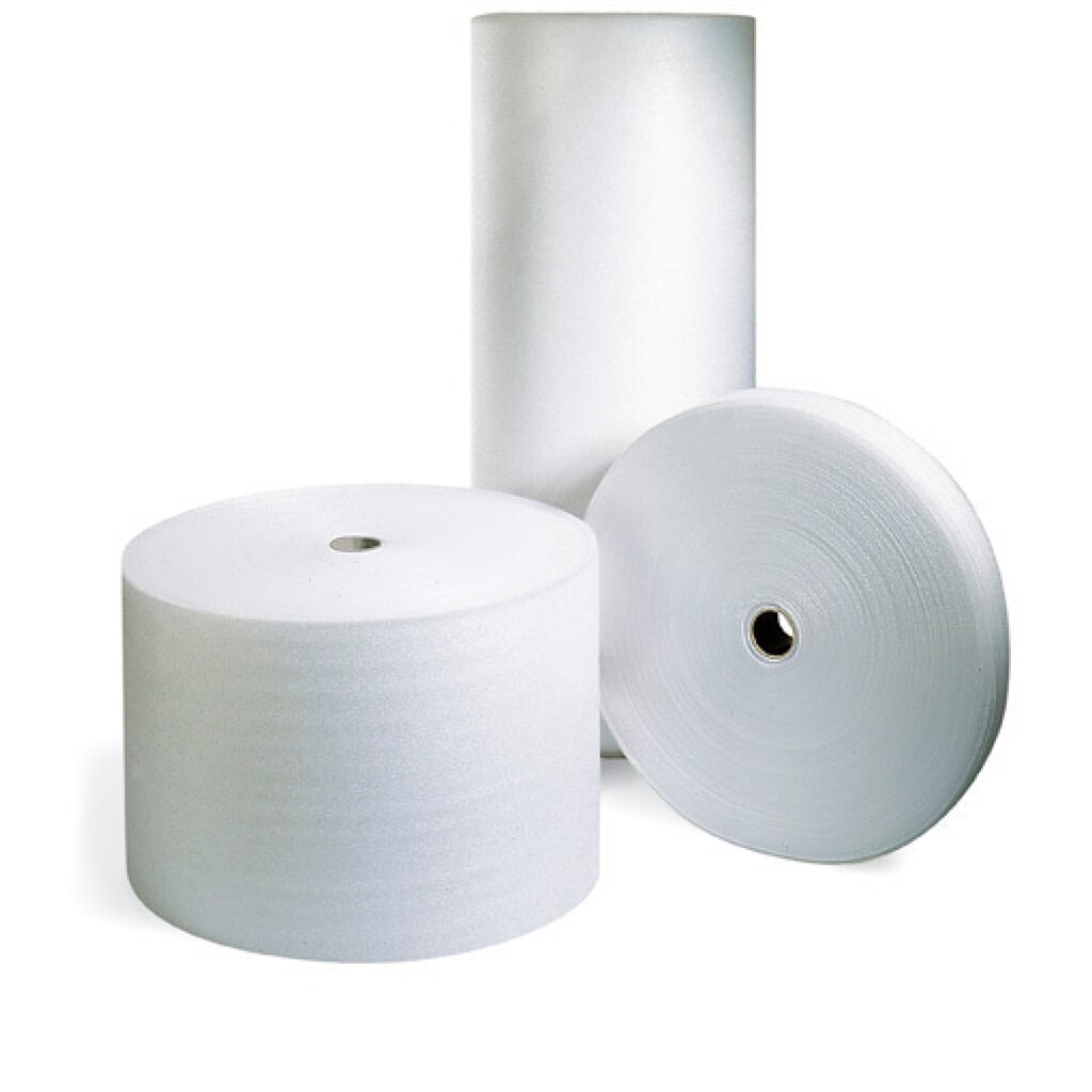 Schaumfolie, BxL 100 mm x 250 lfm, Kern-Ø 75 mm, Rollen-Ø 800 mm, Stärke 2 mm Produktabbildung: Schaumfolie, BxL 100 mm x 250 lfm, Kern-Ø 75 mm, Rollen-Ø 800 mm, Stärke 2 mm