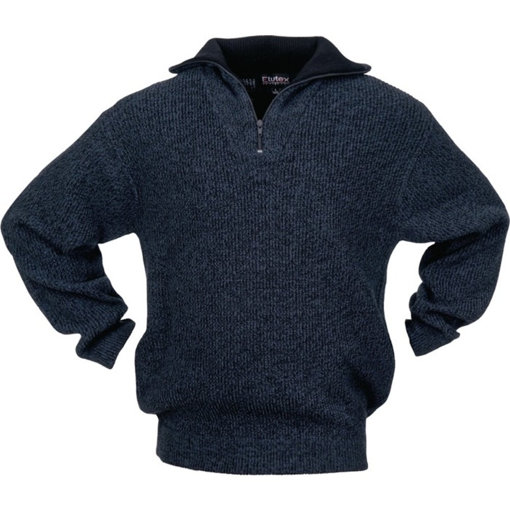 Produktabbildung: SCHEIBLER Pullover, schwarz/blau-meliert, Größe XXL