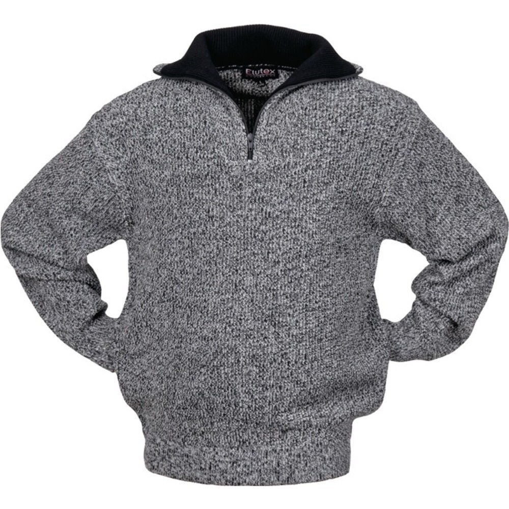 Produktabbildung: SCHEIBLER Pullover Gr.XL schwarz/weiß-meliert