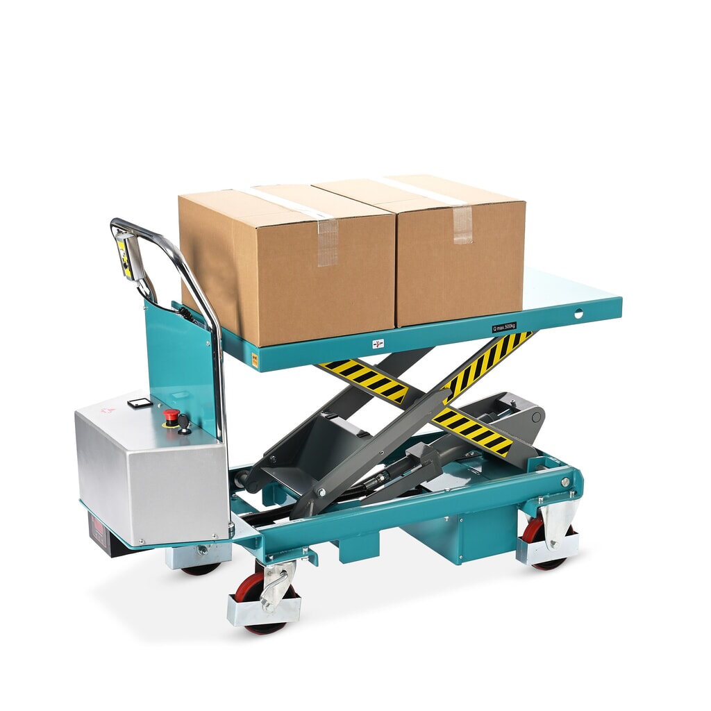 Scheren-Hubtischwagen Ameise® LTT 0.5 mit Einfach-Schere, elektrisch, Tragkraft 500 kg, Plattform à 1.010 x 520 mm Produktabbildung Nr. 4: Scheren-Hubtischwagen Ameise® LTT 0.5 mit Einfach-Schere, elektrisch, Tragkraft 500 kg, Plattform à 1.010 x 520 mm