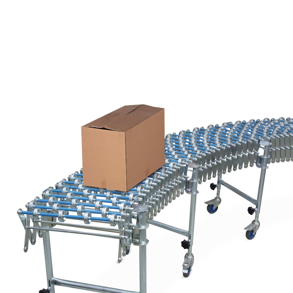 Produktabbildung: Scheren-Röllchenbahn, Länge 1,2 - 4,4 m, Breite 400 mm