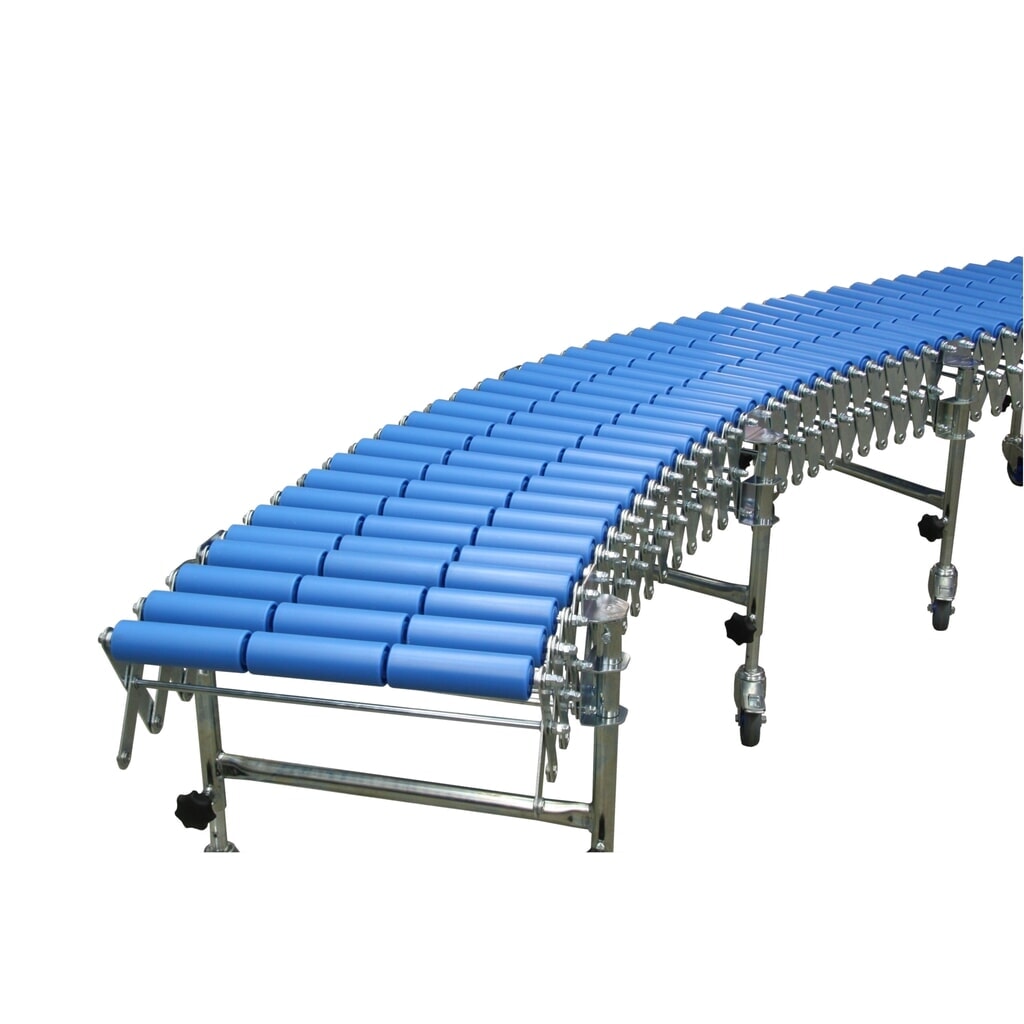 Produktabbildung: BLUME Scheren-Rollenbahn, Kunststoffrollen, Ø 50 mm, Bahnlänge 1,9-4,4 m, Bahnbreite 800 mm